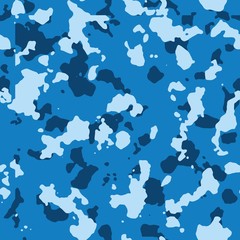 Blue seamless camo pattern