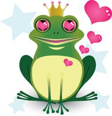 Frog prince or king in love
