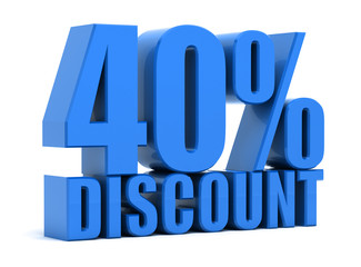Discount 40 percentage