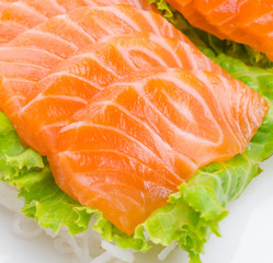 Salmon sashimi