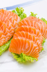 Salmon sashimi