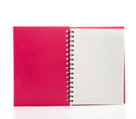 Notebook isolated white background