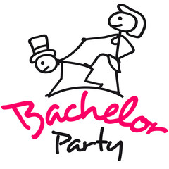 Mann an der Leine Bachelor Party