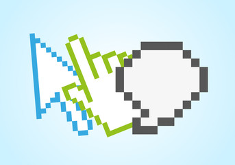Obraz premium Pixel web icons