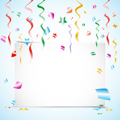 Party Card With Confetti