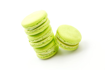 Macaron isolated white background