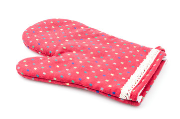 Oven glove isolated white background