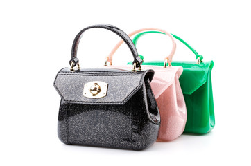 Handbag isolated white background