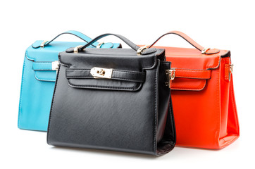 Handbag isolated white background