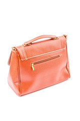 Woman leather bag isolated white background