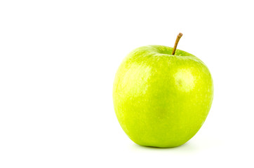 Green apple isolated white background