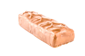 Chocolate bar isolated white background
