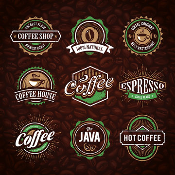 Retro Styled Coffee Emblems