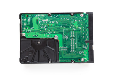 Hard disk drive on white