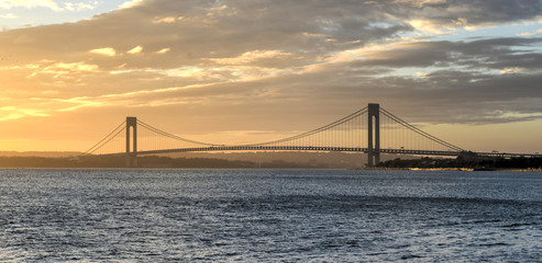 Verrazano Narrows Bridge at Sunset