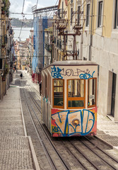 Fototapeta na wymiar Lisbon's Gloria funicular