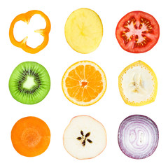 Fruit and vegetable slices © seralex
