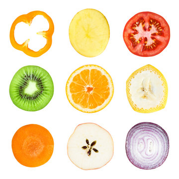 Fruit and vegetable slices