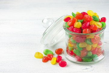 Colorful candied fruits