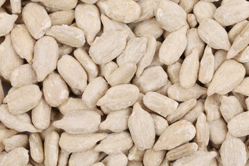Peeled sunflower seeds.