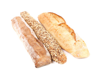Assortment of white bread.