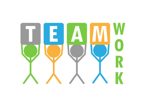 "TEAMWORK" (cooperation business project management)
