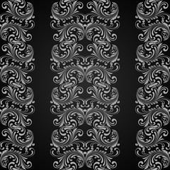 Fototapeta premium Vertical grey seamless pattern