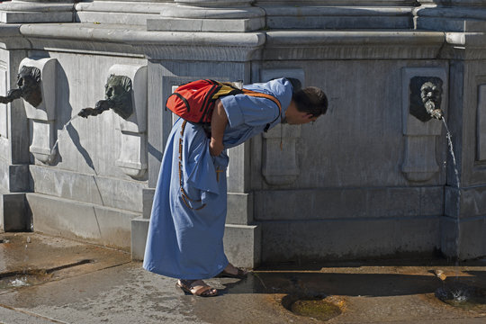 Gnadenbrunnen in Einsiedeln, Schwyz, Schweiz