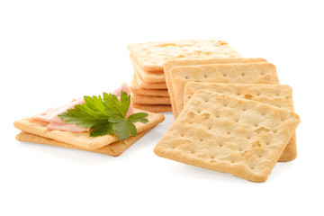 Crackers with Ham