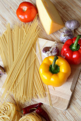 Pasta. Healthy ingrediends in Italian traditional cousine