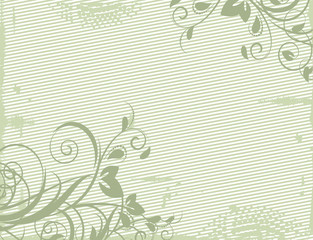 Floral abstract background with branch. Vector illustration.