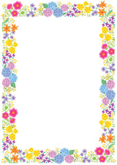 花　フラワー　枠　フレーム