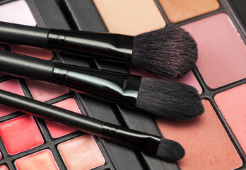 Eye shadow palette with brush