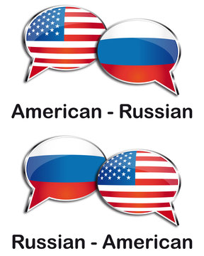 American - Russian translator clouds