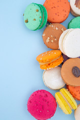 Colorful french macaroons