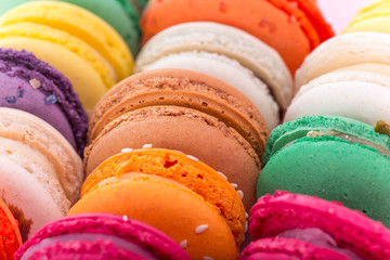 Colorful french macaroons