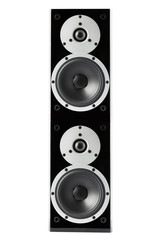 Black high gloss loudspeaker tower