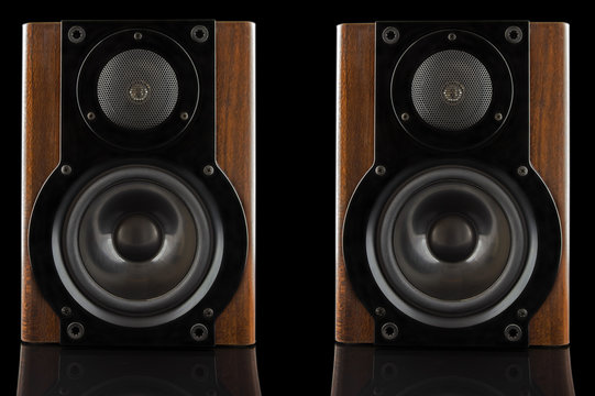 Pair of modern sound speakers