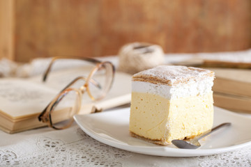 Cream pie on grandmothers table