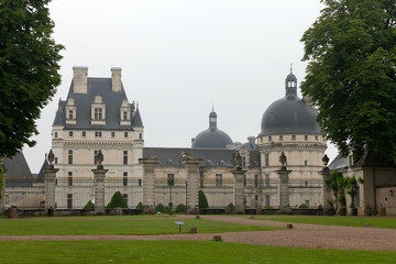 Garden and Castle of Valencay in Loire Valley in France