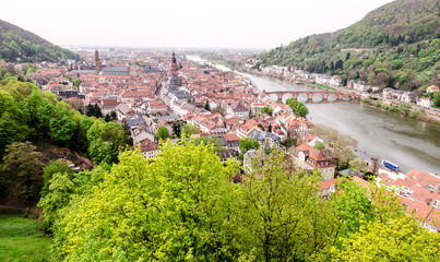 Fototapeta na wymiar Heidelberg z góry