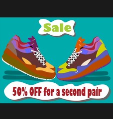 Running shoes. Sale.