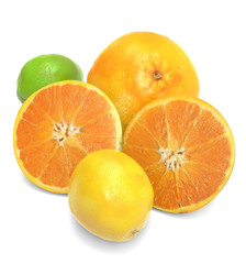 Fototapeta na wymiar Pomarańcza z cytryną