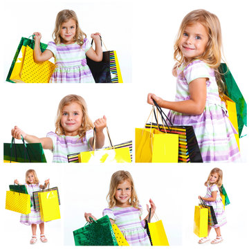 Girl with shopping bags