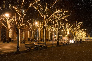 Fotobehang schnee zu weihnachten unter den linden berlin © sp4764