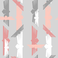 seamless background: wing, feather, bird