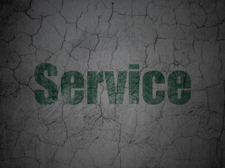 Business concept: Service on grunge wall background