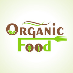 creative organic food design word concept vector