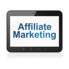 Business concept: Affiliate Marketing on tablet pc computer