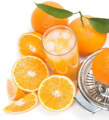 Freshly squeezed ice cold orange juice